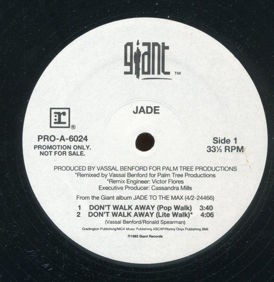 Jade (3) : Don't Walk Away (12", Promo)