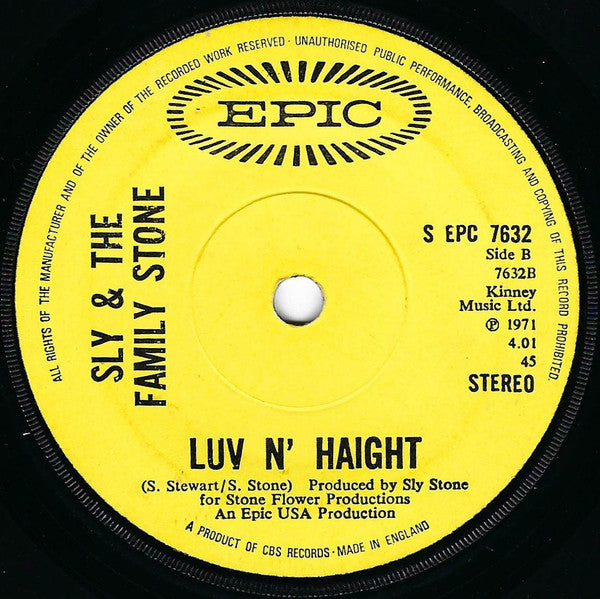 Sly & The Family Stone : Family Affair (7", Single, Sol)