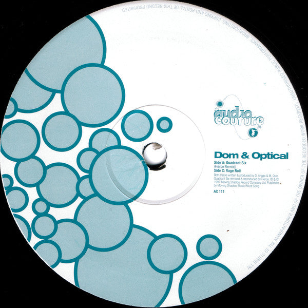 Dom & Roland & Optical : Quadrant Six (Fierce Remix) / Rage Roll (12")