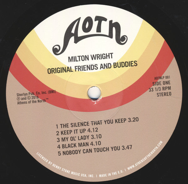 Milton Wright : Original Friends And Buddies (LP, Album, RE)