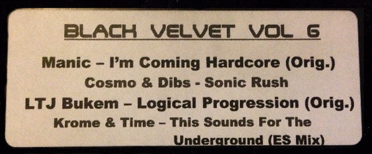 Various : Black Velvet Vol 6 (12", Unofficial, W/Lbl)
