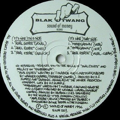 Blak Twang : Real Estate (12")