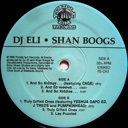 DJ Eli • Shan Boogs : Cloudkickers (12")
