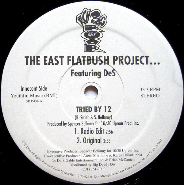 East Flatbush Project Featuring DeS : Tried By 12 (12")