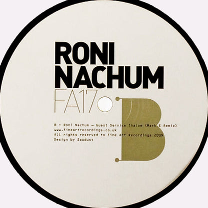 Roni Nachum : Guest Service Shalom (10")