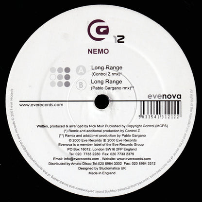 Nemo (5) : Long Range (12")