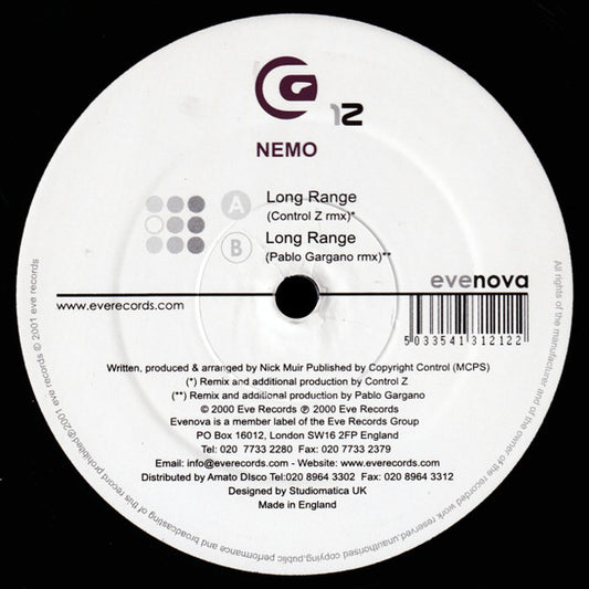 Nemo (5) : Long Range (12")