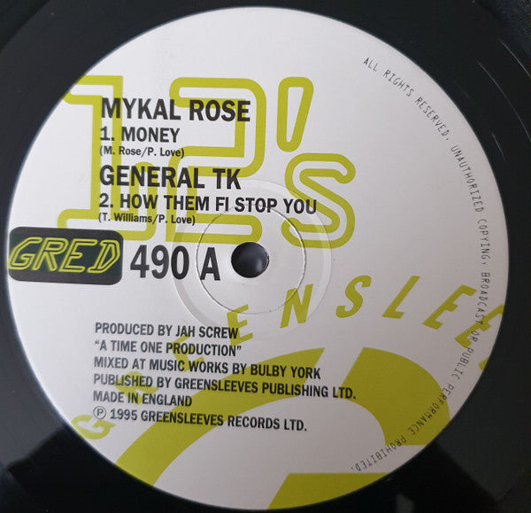 Mykal Rose* / General TK* / Screw Crew : Money / How Them Fi Stop You (12")