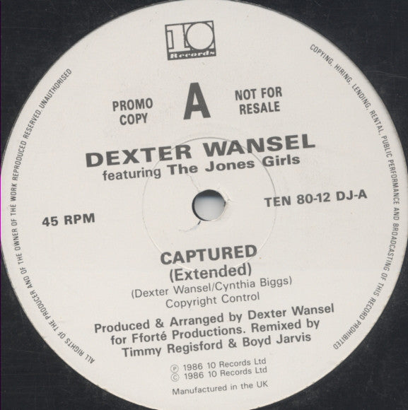 Dexter Wansel : Captured (12", Promo)
