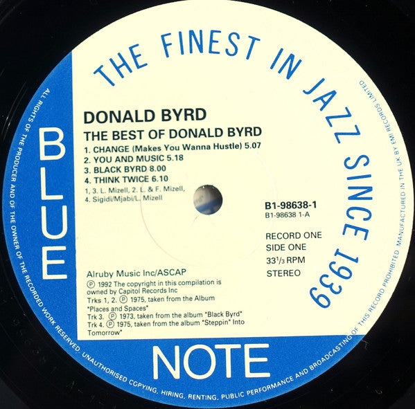 Donald Byrd : The Best Of Donald Byrd (2xLP, Comp)