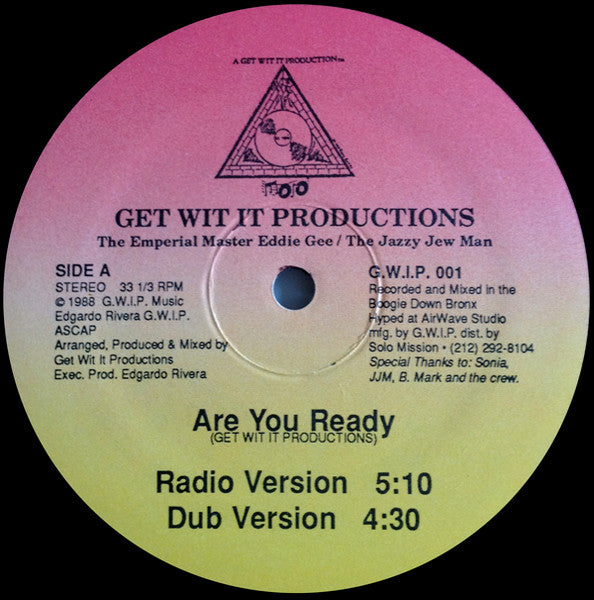 Get Wit It Productions : Are You Ready (12")