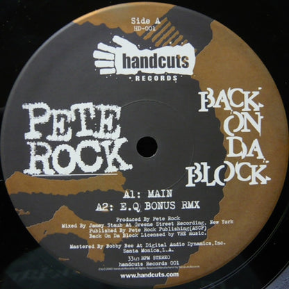 Pete Rock : Back On Da Block (12")