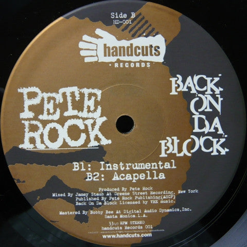 Pete Rock : Back On Da Block (12")