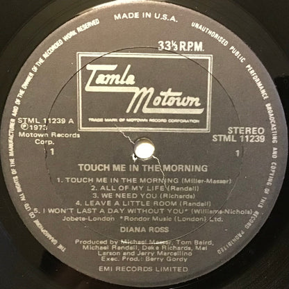 Diana Ross : Touch Me In The Morning (LP, Album, U.S)