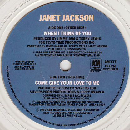 Janet Jackson : When I Think Of You / What Have You Done For Me Lately (7", Single, Cle + 7", Single, Pic + Ltd)
