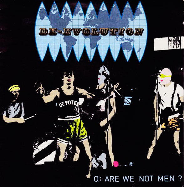 Devo : Mongoloid / Jocko Homo (7", Single, RP, Blu)