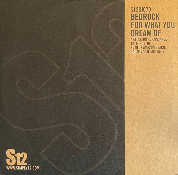 Bedrock Featuring KYO : For What You Dream Of (12", RE, RP)