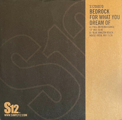 Bedrock Featuring KYO : For What You Dream Of (12", RE, RP)