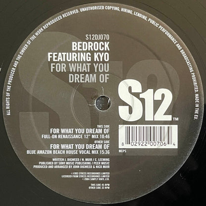 Bedrock Featuring KYO : For What You Dream Of (12", RE, RP)