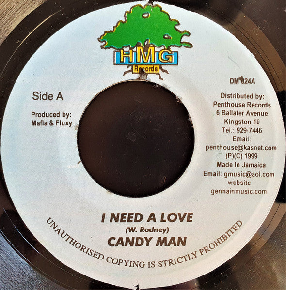 Candy Man : I Need A Love (7")
