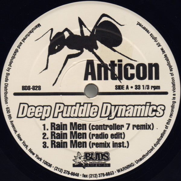 Deep Puddle Dynamics : Rain Men (Controller 7 Remix) / I Am Hip-Hop (12", Maxi)