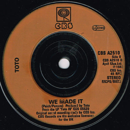 Toto : Africa (7", Single, Ora)