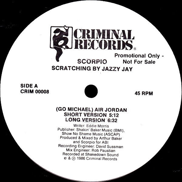 Scorpio (3) : (Go  Michael) Air Jordan (12", Promo)