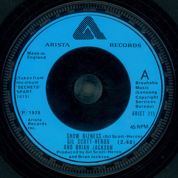 Gil Scott-Heron & Brian Jackson : Show Bizness (7")