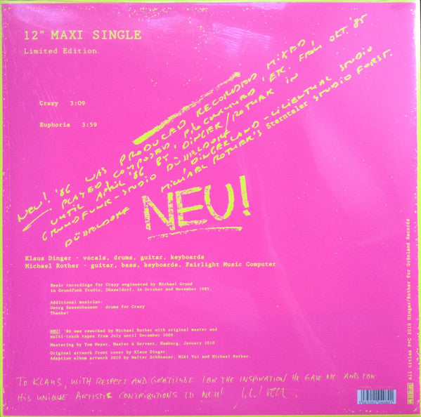 Neu! : '86 (12", Maxi, RSD, Ltd)
