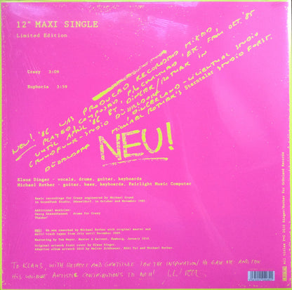 Neu! : '86 (12", Maxi, RSD, Ltd)