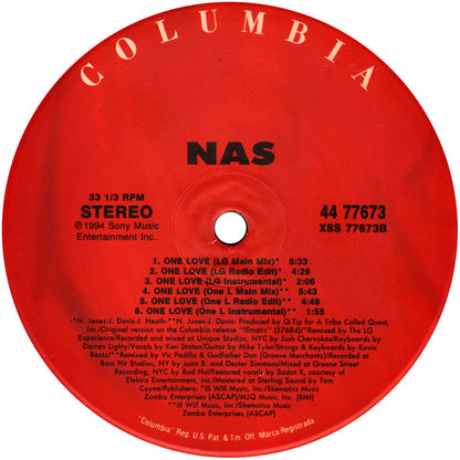 Nas : One Love (12", Single)