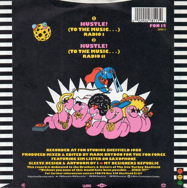 The Funky Worm* : Hustle! (To The Music...) (7", Single)