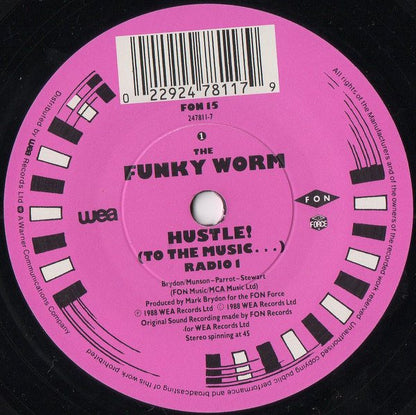 The Funky Worm* : Hustle! (To The Music...) (7", Single)