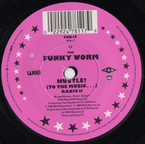 The Funky Worm* : Hustle! (To The Music...) (7", Single)