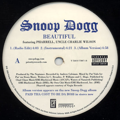 Snoop Dogg : Beautiful / Ballin' (12")