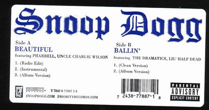 Snoop Dogg : Beautiful / Ballin' (12")