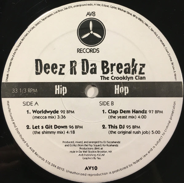 The Crooklyn Clan* : Deez R Da Breakz (12")
