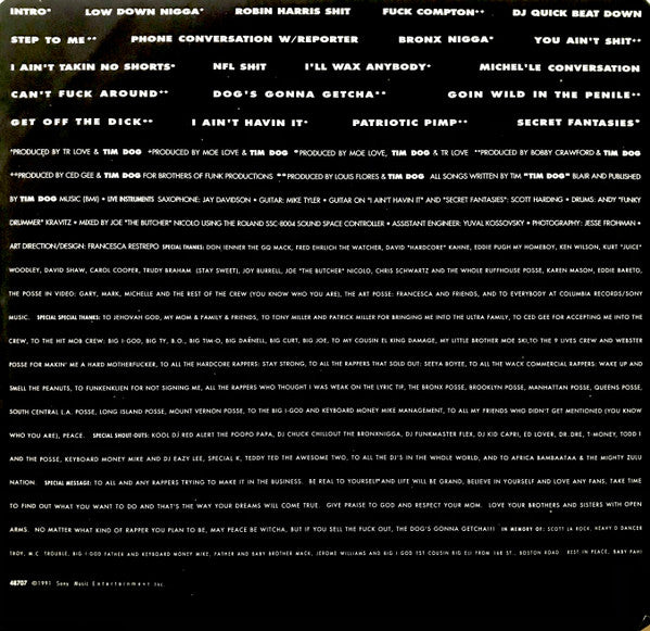 Tim Dog : Penicillin On Wax (LP, Album)