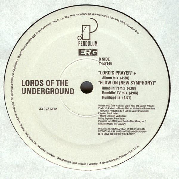 Lords Of The Underground : Flow On (New Symphony) (12")