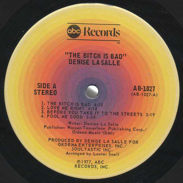 Denise LaSalle : The Bitch Is Bad ! (LP, Album)