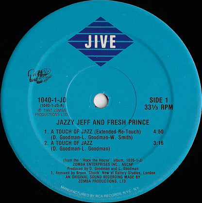 D.J. Jazzy Jeff And The Fresh Prince* : A Touch Of Jazz (12")