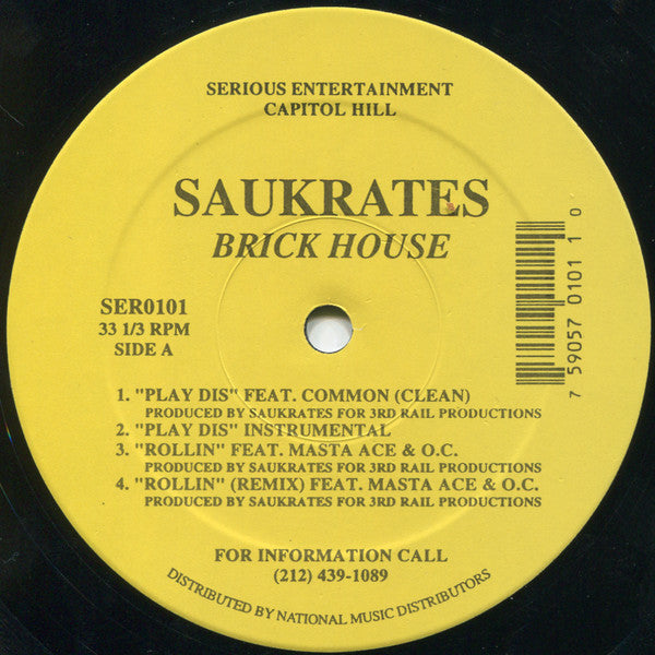 Saukrates : Brick House EP (12", EP, RE)