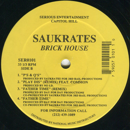 Saukrates : Brick House EP (12", EP, RE)