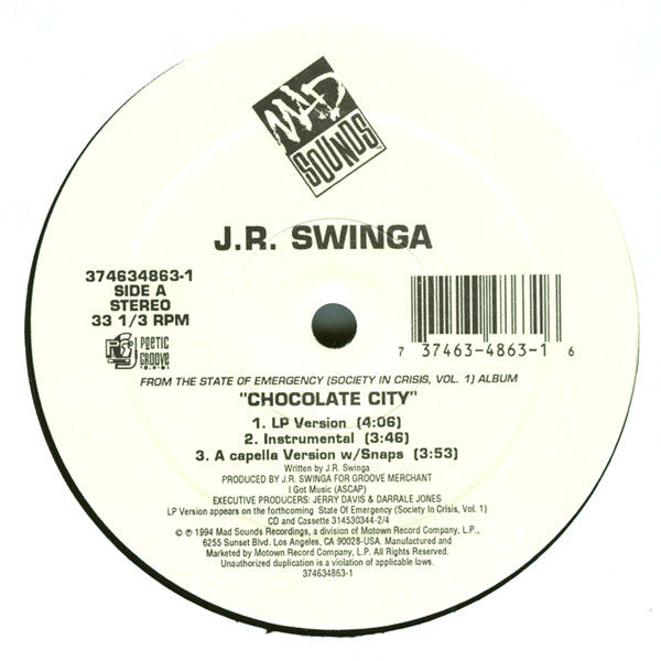 J.R. Swinga / Lord Finesse : Chocolate City / Shorties Kaught In The System (12")