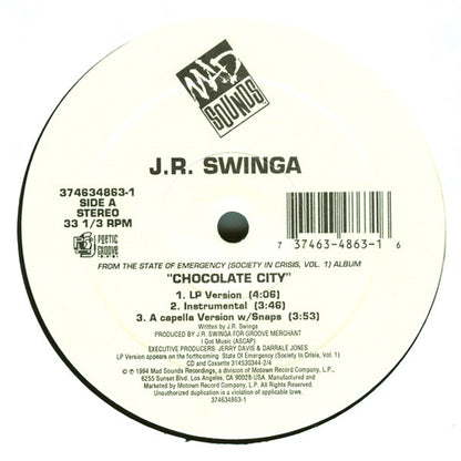 J.R. Swinga / Lord Finesse : Chocolate City / Shorties Kaught In The System (12")