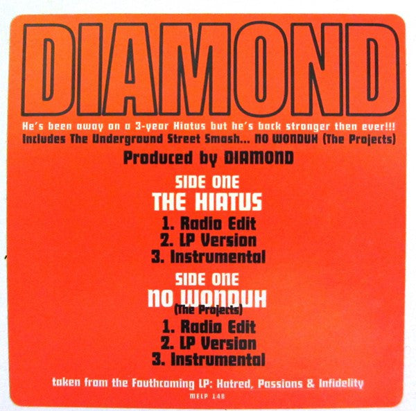 Diamond* : The Hiatus (12", Promo)