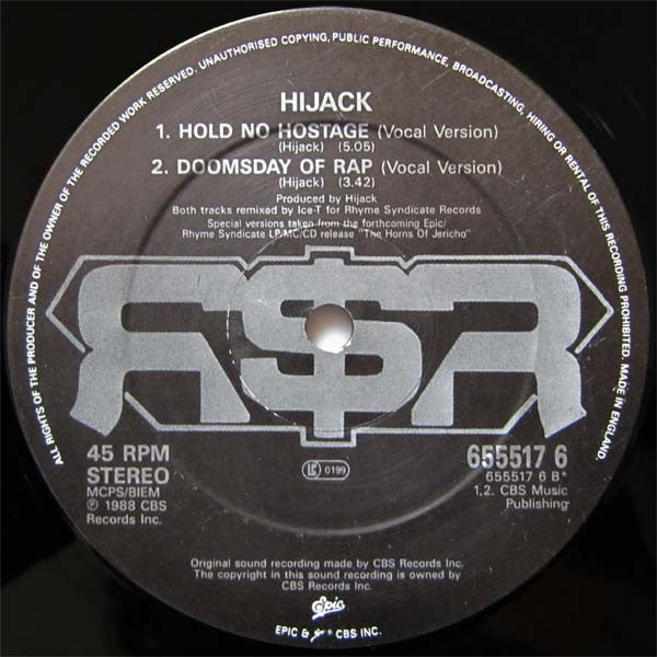Hijack (2) : The Badman Is Robbin' (12")