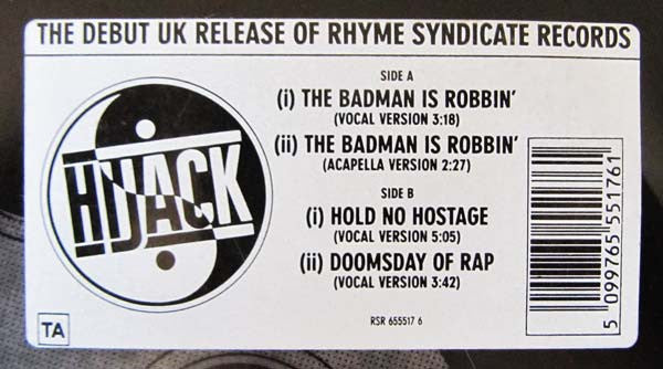 Hijack (2) : The Badman Is Robbin' (12")