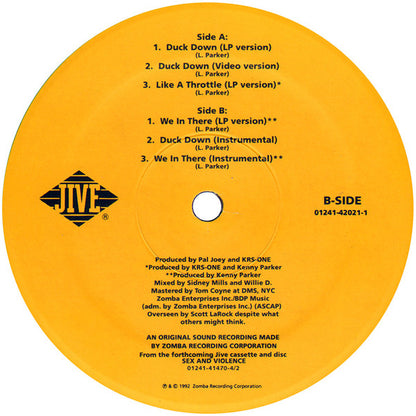 Boogie Down Productions : Duck Down (12")