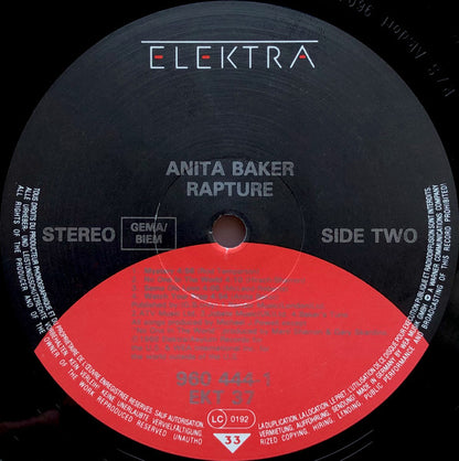 Anita Baker : Rapture (LP, Album)